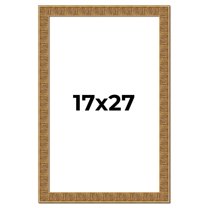 17x27 Frame Black and Gold Distressed Solid Wood Sonoma Picture Frame | 1.625 Inch Moulding Width |