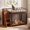 Black+Rustic Brown, variant on Advwin Loft Style Dog Crate Furniture with Stairs & Storage Shelves, Heavy Duty Wooden Indoor Dog Kennel with Wheels, Lockable Door, Detachable Pet Bunk Bed with Guardrails, Black+Walnut