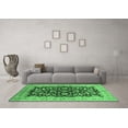 thumbnail image 3 of Ahgly Company Indoor Square Oriental Emerald Green Industrial Area Rugs, 7' Square, 3 of 4