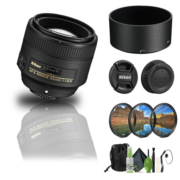 Lente Nikon AF-S NIKKOR 85mm f/1.8G Teleobjetivo mediano + Accesorios