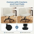 thumbnail image 6 of GIANNA Criss Cross Chair,Comfy Cross Legged Office Desk Chair with Wheels,Cute Makeup Vanity Chair,Fabric Modern Swivel Height Adjustable Mid Back Wide Seat Computer Task Chair for Home Office, 6 of 8