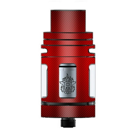- Skin Decal Vinyl Wrap for Smok TFV8 X-Baby Tank Vape skins stickers cover/ Red Carbon Fiber graphite