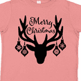 thumbnail image 4 of Inktastic Merry Christmas Reindeer Antlers with Ornaments Boys or Girls Toddler T-Shirt, 4 of 5