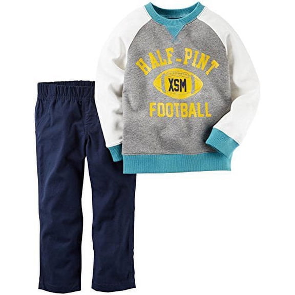 Carter’s Baby Boys’ 2 Pc Playwear Sets 229g262, Half-Pint Heather, 6 Months