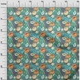 thumbnail image 3 of oneOone Cotton Poplin Twill Teal Green Fabric Flora Craft Projects Decor Fabric Printed By The Yard 56 Inch Wide-OG, 3 of 6