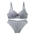 thumbnail image 1 of HongQid Womens Wired Bras Matching Bra And Panty Set Comfortable Push Up Bra Underwire Bra Full Support Lift Bralette Everyday Seamless Bras, 1 of 8