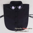 thumbnail image 4 of LoudSung Detachable Half Shirt Blouse Fake Collar Embroidered Butterfly Decorative Dickey False Collar Elegant Design for Women Girls, 4 of 7
