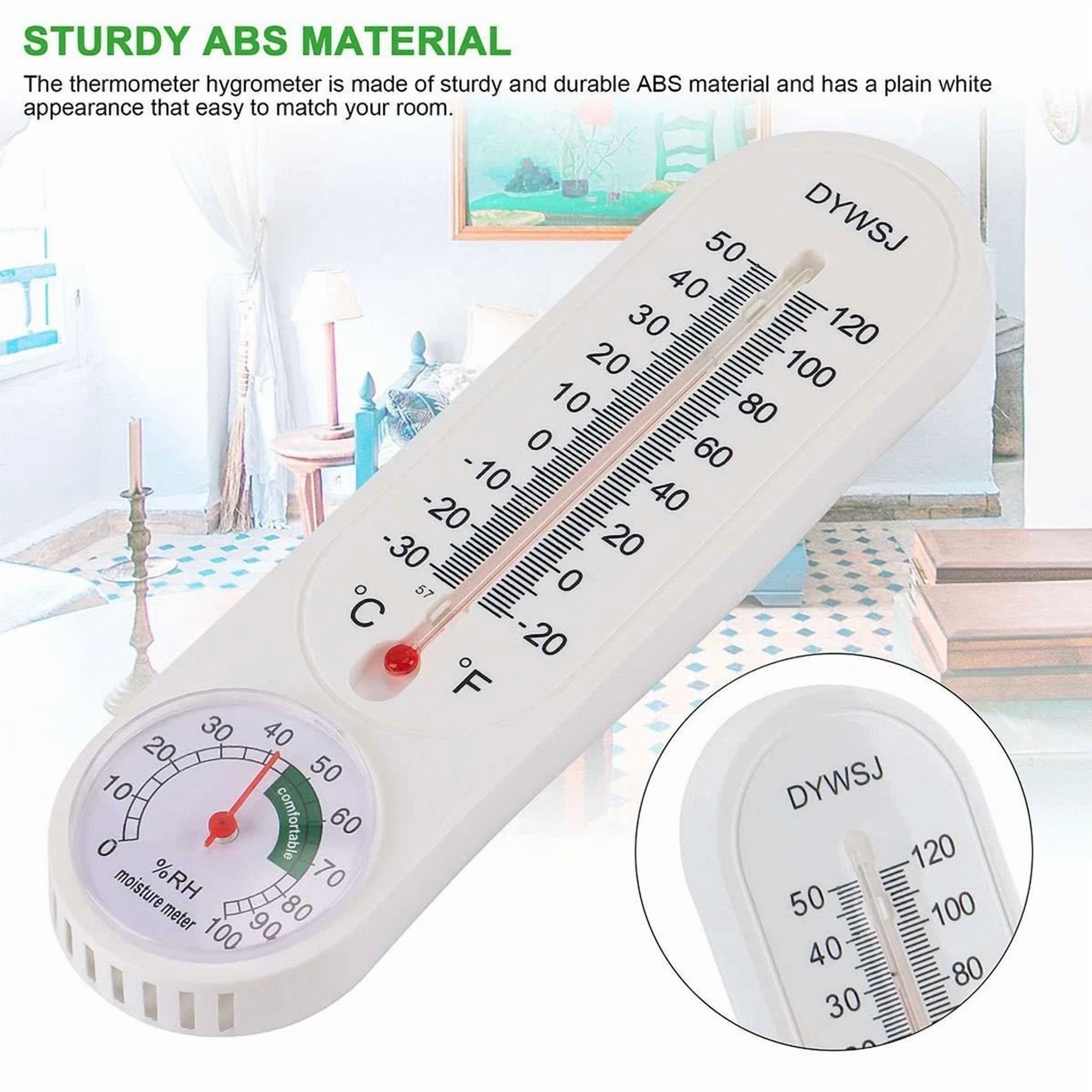PURELY- 3Pcs Wall Thermometer Indoor Outdoor Mount Garden Greenhouse Home Humidity Meter
