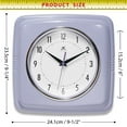 thumbnail image 7 of Infinity Instruments Retro Square Lilac Plastic 9.25-inch Analog Wall Clock, 7 of 7