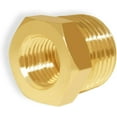 thumbnail image 3 of GHSDFBB 6 Pcs Réducteur en Laiton Bague Hexagonale 1/2 Pouces NPT Mâle1/8 Pouces NPT Femelle Raccord Fileté Adaptateur, 3 of 5