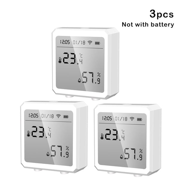 Termómetro higrómetro para interiores con Sensor de temperatura y humedad WIFI inteligente Tuya con pantalla LCD compatible con el asistente de Google Alexa Tan Jianjun unisex