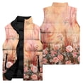 thumbnail image 3 of Ladies' Casual Fashion Sleeveless Floral Printed Cotton Vest Jacket, Beige, Size L, 3 of 4