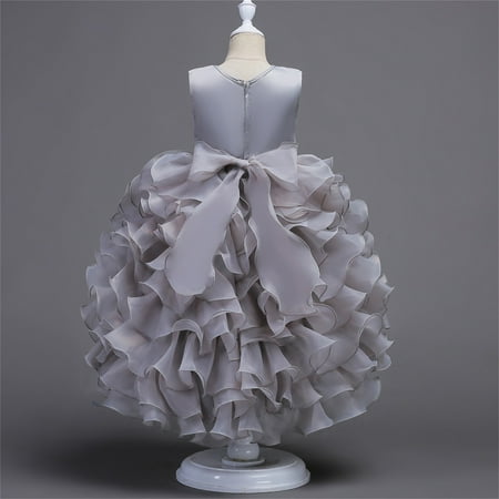 

nsendm Kids Children Toddler Baby Girls Spring Summer Tulle Sequins Glitter Dress For Performance Baby Holiday Christmas Dress Dress Grey 2-3 Years