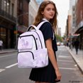 thumbnail image 6 of CHAQLIN Pastel Glitter Horse School Bag with multi-tasche, Comfortable Wear Resistant 17 Inch Toddler Bookbag for Middle School Camping, 6 of 7