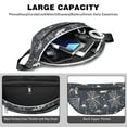 thumbnail image 4 of Fanny Pack Spider Web Bats Halloween Pattern Waist Pack Bag,Running Cross Bag,Waterproof Large Fanny Packs for Women Men for Travel Running Hiking Cycling, 4 of 6