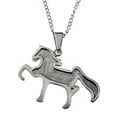 thumbnail image 3 of R.H Jewelry Simulated Abalone Shell Inlaid Stainless Steel, Horse Design Pendant Necklace, 3 of 3
