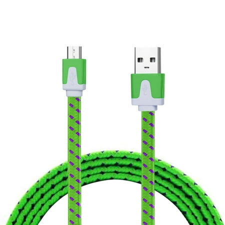 3/1pcs 6ft Nylon Braided Micro USB Charging Sync Data Cable Charger Cord Fit for Android Phones, Samsung Galaxy S7 S6 S5 Note 5, Tab A E S, LG G4 G3 G2 K5 K7 K8, HTC