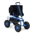 thumbnail image 1 of Siège de Travail de Jardin Roulant – Chariot Robuste avec Rotation à 360° – Charge de 400 lb – Pneus Tout-Terrain de 10 Pouces – Poignée Extensible et Plateau à Outils – Plantation, Désherbage et Cour, 1 of 8