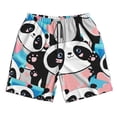 thumbnail image 4 of Bixox Men's Panda Cute Pink Hearts printing Casual Classic Fit Short Summer Beach Shorts, 4 of 6
