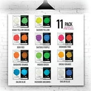 Eye Candy Pigment Powder Sets - Mica Powder for Epoxy Resin Art - Woodworking - Cosmetic Grade Mica Powder - Bath Bombs - Pigment Powder Variety Pack - Non-Toxic and Skin Safe (Glow in The Dark Set)