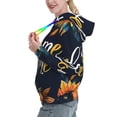 thumbnail image 2 of Kdxio Sunflower Welcome A Print Womens Oversized Hoodies Sweatshirts Hooded Pullover Tops Sweaters Casual-Large, 2 of 7