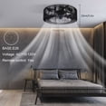 thumbnail image 2 of Miumaeov Ceiling Fan Light Flush Mount Industrial Cage Ceiling Fan with Remote Control Whisper Quiet Motor for Bedroom and Dining E26 Bulb Compatible, 2 of 12