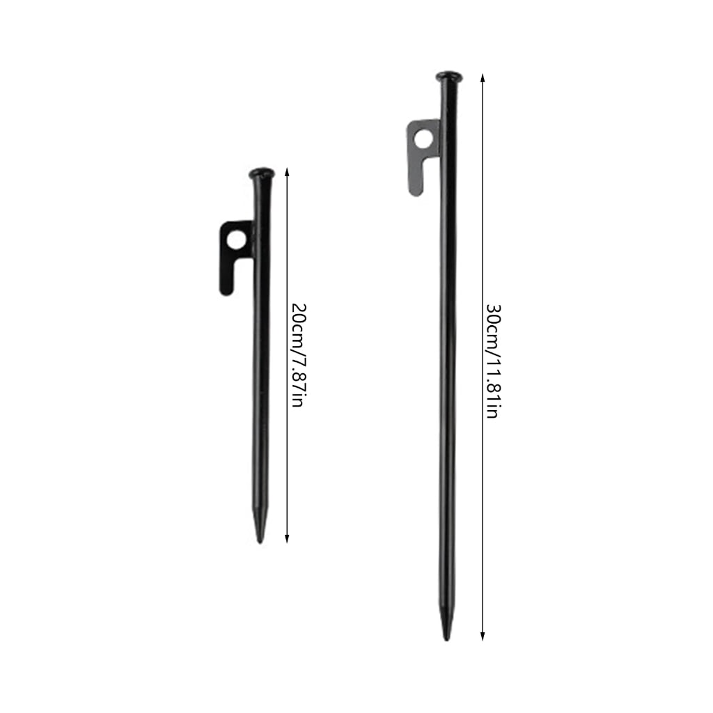 4Pcs Outdoor Steel Tent Stakes Heavy Dutys Tent Peg Ground Stakes Fixations Peg for Canopies, Campings, Hikings, Beach