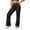 Black, variant on Bibifish Womens Pants Oversized High Waist Elastic Waist Trousers Wide Leg Casual Sports Wear Long Leg Solid Color Stretch Sweatpants