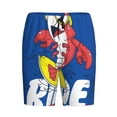 thumbnail image 6 of Daiia Cool Lobster Surfing Mens Woven Stretch Pajama Short,Short Pajama Pants-Medium, 6 of 7
