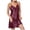 Wine, variant on Taqqpue Silk Nightgowns for Women V Neck Night Gown Sleeveless Sleep Dress Racerback Chemise Cooling Sleepwear
