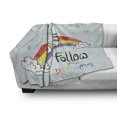 thumbnail image 3 of Unicorn Soft Flannel Fleece Blanket, Cat Unicorn Sitting on Rainbow Clouds with Follow Your Dreams Words Fantasy Nursery, Cozy Plush for Indoor and Outdoor Use, 50" x 60", Multicolor, by Ambesonne, 3 of 6