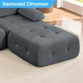 thumbnail image 6 of Puremind 100" Oversized Modular Sectional Sofa, Velvet L Shaped Sofa Cloud Couch for Living Room/Apartment, No Assembly Required, Dark Gray, 6 of 8