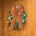 thumbnail image 5 of 2Pcs Fall Thanksgiving Halloween Wreath Bow, Large Pre-Tied Checkered Ribbon Swag Bow for Front Door, Indoor Living Room, Outdoor Courtyard Decoration, Autumn Holiday Ornament for Home, Porch, Mantel, 5 of 5