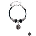thumbnail image 2 of Delight Jewelry Silvertone Nurse Caduceus Seal - CNA Middle Sister Celtic Knot Leather Bead Bracelet, 7"+2" Extender, 2 of 4
