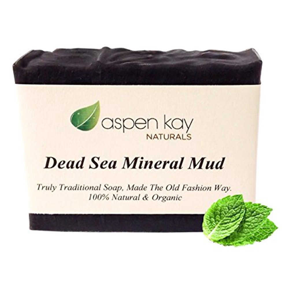 Dead Sea Mud Soap Bar 100 Organic & Natural. With Activated Charcoal
