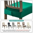 thumbnail image 5 of Velvet Chair Seat Covers set of 4, Dining Chair Seat Covers Removable Washable Stretch Dining Room Chair Seat Covers Non Slip Plush Dining Chair Covers for Kitchen Banquet-black-set of 4, 5 of 8