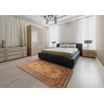 thumbnail image 4 of Ahgly Company Indoor Rectangle Traditional Mahogany Brown Persian Area Rugs, 5' x 7', 4 of 6