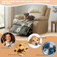 thumbnail image 4 of FOR U DESIGNS Wooden Daisy Print Recliner Chair Covers for Pets, Waterproof Reclining Sofa Slipcover Non-Slip Reclining Seat Cover, Machine Washable Recliner Sofa Protector, 4 of 6