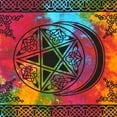 thumbnail image 3 of Multicolor Hippie Hamsa Poster Printed Multi-Styles Boho Indian Tie Dye Tapestry Wall Hanging Hippie Animal Printed Cotton Poster Wall Decor, 3 of 4