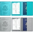thumbnail image 2 of 2PCS Passport Holders，Ultra Slim Passport Wallet，PU Leather Passport Cover for Women and Men, 2 of 3