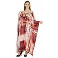 thumbnail image 3 of Moomaya Printed Rayon Turkish Maxi Kaftan For Women Beachwear Bikini Cover Up Resort Dress, 3 of 7