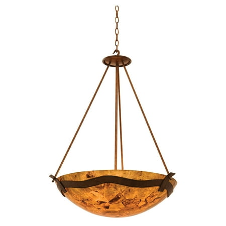 Antique Tawny Port - Pendants 5 Light Bulb Fixture With Tawny Port Finish Blaze Glass Hand Forged Iron E26 27