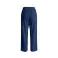 thumbnail image 5 of JCCXIN Teen Girls Active Sweatpants Joggers Athletic Pants Baggy Straight Leg Drawstring Trousers With Pockets Casual Daily Wear Lovely Street Bottoms,Navy,13-14 Years, 5 of 7