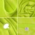 thumbnail image 4 of PiccoCasa Flannel Fleece Blanket Soft Warm Wide Hemmed Green Yellow Full, 4 of 9