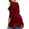 thumbnail image 3 of Qarigey Vestido corto de encaje para niñas, vestido veraniego, traje de fiesta, ropa de verano Vestidos Vino rojo SG, 3 of 6