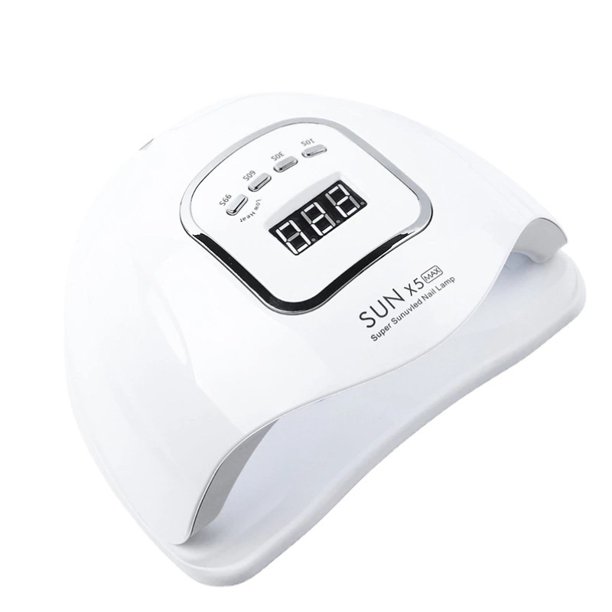Lámpara de secador de uñas UV, secador de uñas LED UV de 150 W, profesional automático, secado rápido, 4 temporizadores 10 s/30 s/60 s/99 s, pantalla LCD grande, base desmontable, para esmalte de gel semipermanente Rojo Verde