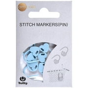 Tulip Needle Company Stitch Markers - Blue Heart, Pkg of 7, Pins