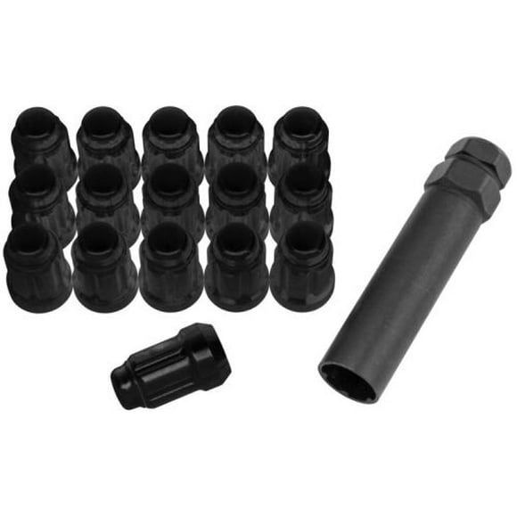 QuadBoss Spline Lug Nuts (12mm X 1.25) (Black) 12 x 1.25