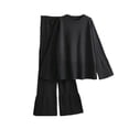 thumbnail image 2 of up to 60% off Gifts Lounge Set for Women 2 Piece Sweater Outfits for Women Fashion Flared Long Sleeve Round Neck Pullover Sweater and Drawstring Flared Pant Suits Two Piece Sets Under $10, 2 of 5