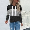 thumbnail image 4 of Penkiiy Sweat à Capuche pour Femmes Mode Décontractée Patchwork Noir Y2K Vêtements, 4 of 4